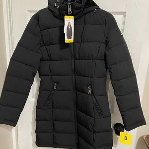 Andrew Marc Stretch Puffer Jacket Black (Small)